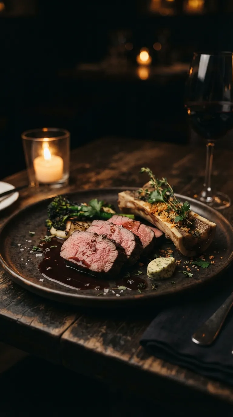 Aged Herefordshire beef with smoked bone marrow